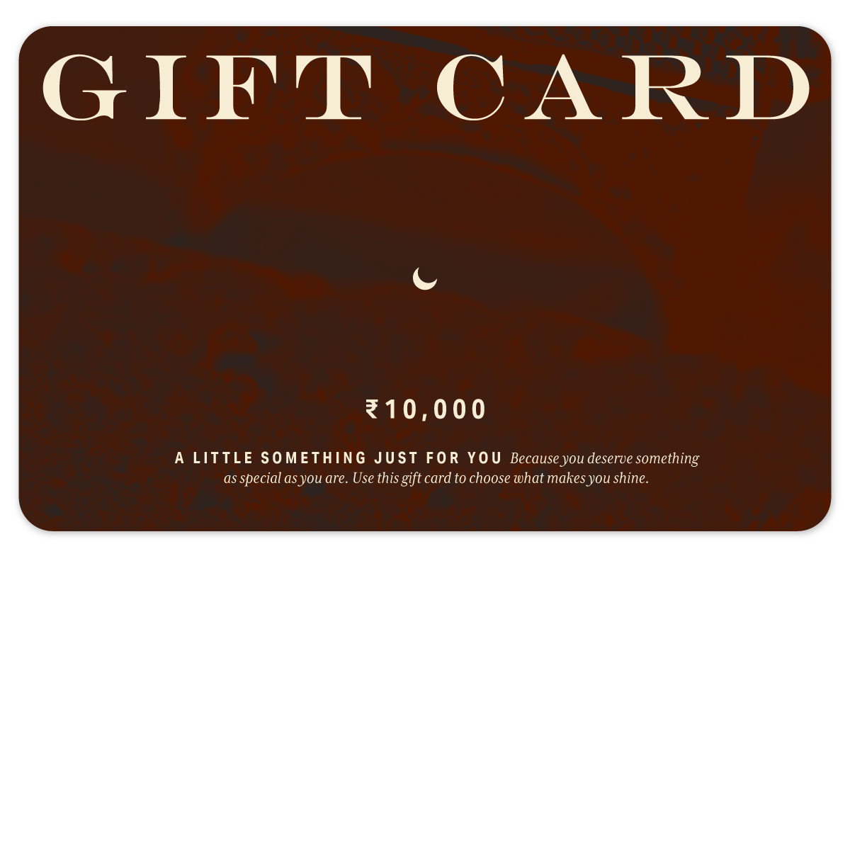 Digital gift card valued at 10,000 Indian Rupee