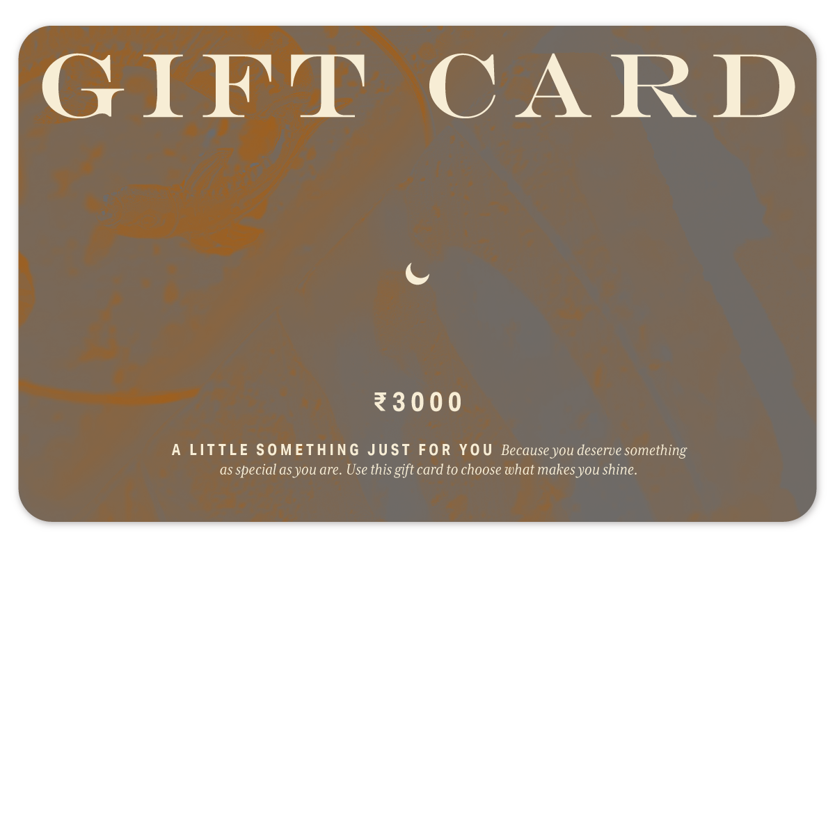 Digital gift card valued at 3000 Indian Rupee