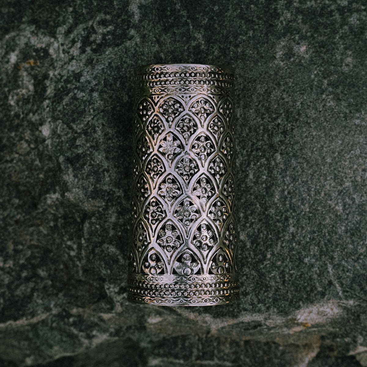 Intricate silver indian intricate arm band cuff