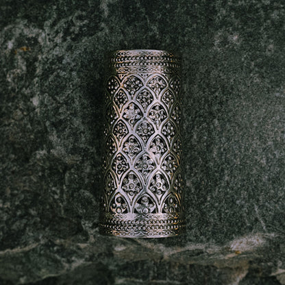 Intricate silver indian intricate arm band cuff